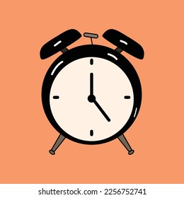 Table clocks vector, alarm table clock, table clock icon with bell