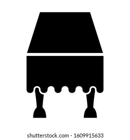 table cloth icon isolated sign symbol vector illustration - high quality black style vector icons
