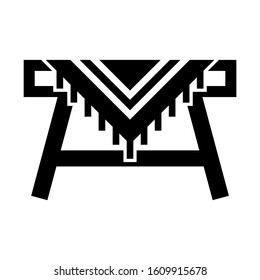 table cloth icon isolated sign symbol vector illustration - high quality black style vector icons

