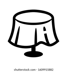 table cloth icon isolated sign symbol vector illustration - high quality black style vector icons
