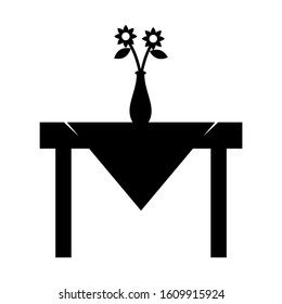 table cloth icon isolated sign symbol vector illustration - high quality black style vector icons
