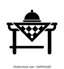table cloth icon isolated sign symbol vector illustration - high quality black style vector icons
