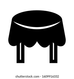 table cloth icon isolated sign symbol vector illustration - high quality black style vector icons
