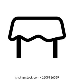 table cloth icon isolated sign symbol vector illustration - high quality black style vector icons
