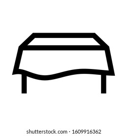 table cloth icon isolated sign symbol vector illustration - high quality black style vector icons
