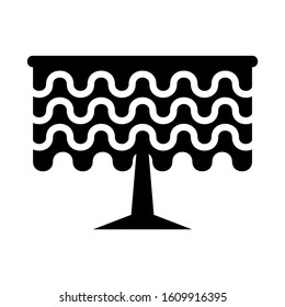 table cloth icon isolated sign symbol vector illustration - high quality black style vector icons
