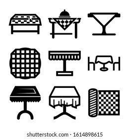 table cloth icon isolated sign symbol vector illustration - Collection of high quality black style vector icons

