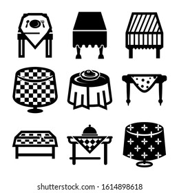 table cloth icon isolated sign symbol vector illustration - Collection of high quality black style vector icons
