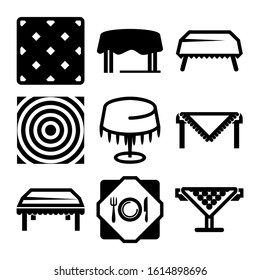 table cloth icon isolated sign symbol vector illustration - Collection of high quality black style vector icons
