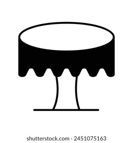 table cloth icon with white background vector stock illustration