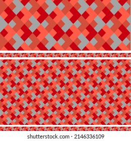 Table cloth pattern, various colors, square shape.