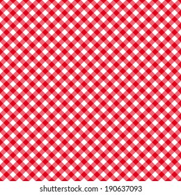 Table Cloth Seamless Pattern Red. Vector Illustration