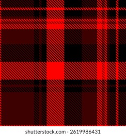 Table cloth texture pattern vector, black check plaid tartan. Damask fabric textile seamless background in dark and black colors palette.