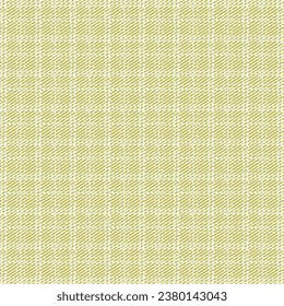 Table cloth, towel or napkin with checked pattern. Linen or cotton fabric in a shade of yellow and white. Abstract vector.