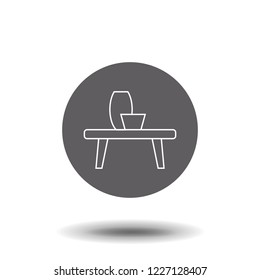 Table concept line icon. Linear Table concept outline symbol design. This simple element illustration can be used for web and mobile