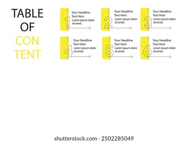 Table of content template a4 page print business profile annual report brochure catalog corporate Landscape Layout Portfolio Abstract Presentation leaflet Webpage Creative PowerPoints magazine