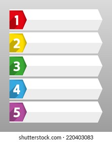 Table of contents use for template sequence, ranking, list, chart