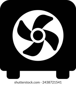 Table Cooling Fan. Electronic Icon