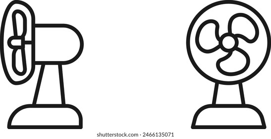 Table Cooling Fan Icon for electronic and Household appliances