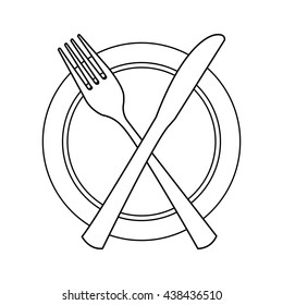 table cutlery  isolated icon design
