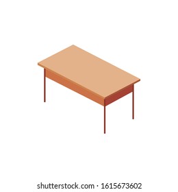Table design, Home room decoration interior living building apartment and residential theme Vector illustration