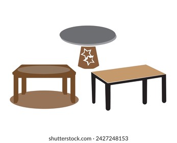 Table design isolated templete illustration vector,