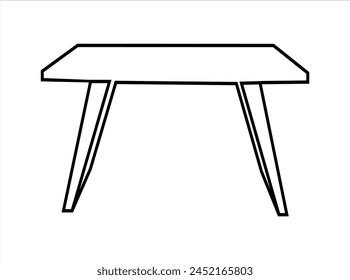 Table design outline illustration vector