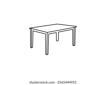 Table Design Vector Art Illustration