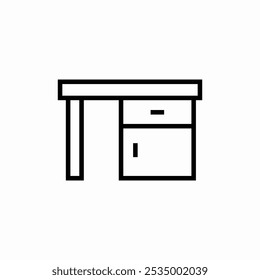 table desk icon sign vector