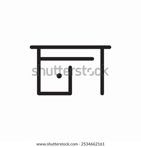 table desk icon sign vector