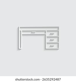 table desk icon vector   Symbol illustration logo