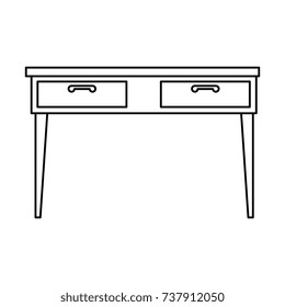 table desk isolated icon