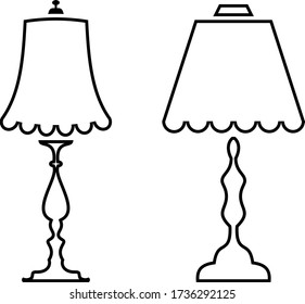 Table / Desk Night Lamp Vector Illustration