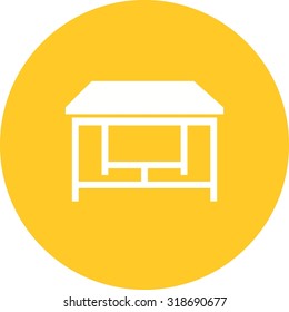 Table, desk, office icon vector image.Can also be used for furniture design. Suitable for mobile apps, web apps and print media.