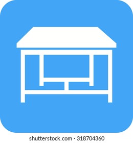 Table, desk, office icon vector image.Can also be used for furniture design. Suitable for mobile apps, web apps and print media.