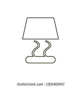 Table or desktop lamp for bedroom, office, living room isolated flat vector icon