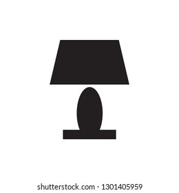 Table or desktop lamp for bedroom, office, living room isolated flat vector icon