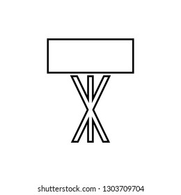 Table or desktop lamp for bedroom, office, living room isolated flat vector icon