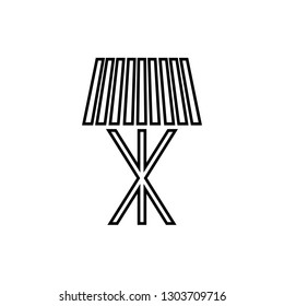 Table or desktop lamp for bedroom, office, living room isolated flat vector icon