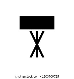 Table or desktop lamp for bedroom, office, living room isolated flat vector icon