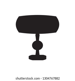 Table or desktop lamp for bedroom, office, living room set of isolated flat vector icon