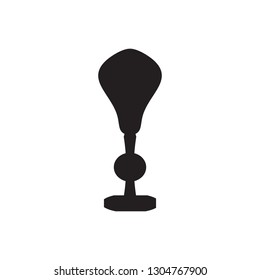 Table or desktop lamp for bedroom, office, living room set of isolated flat vector icon