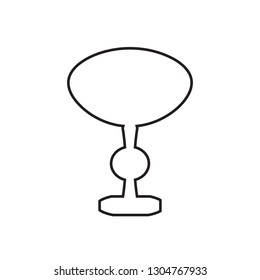 Table or desktop lamp for bedroom, office, living room set of isolated flat vector icon