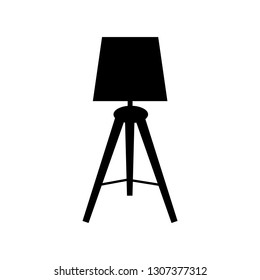 Table or desktop lamp for bedroom, office, living room set of isolated flat vector icon
