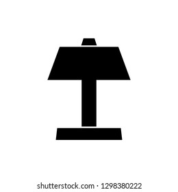 Table or desktop lamp isolated flat vector icon on white background
