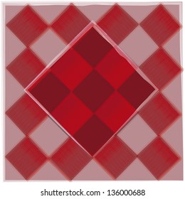 Table of diamonds in shades of red.
