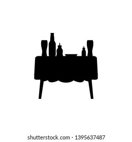 table dinner icon sign signifier vector