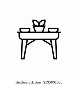 table dinner icon sign vector