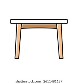 table dinning color icon vector. table dinning sign. isolated symbol illustration
