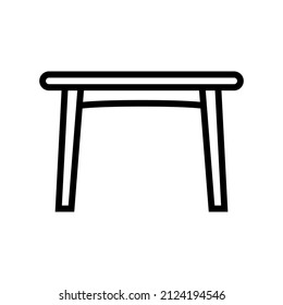 table dinning line icon vector. table dinning sign. isolated contour symbol black illustration